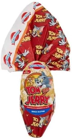 Uovo di Pasqua al Finissimo Cioccolato al Latte -Tom&Jerry- 150 Grammi