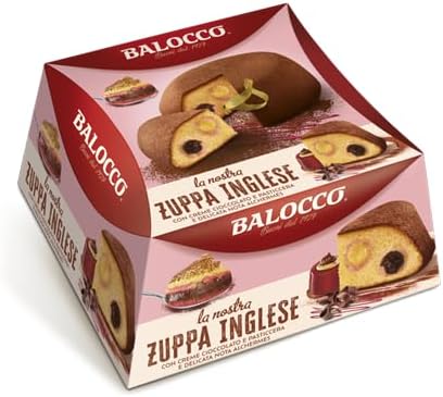 2X Balocco Zuppa Inglese con Crema Cioccolato e Pasticcera e Delicata Nota Alchermes 650g (2023)