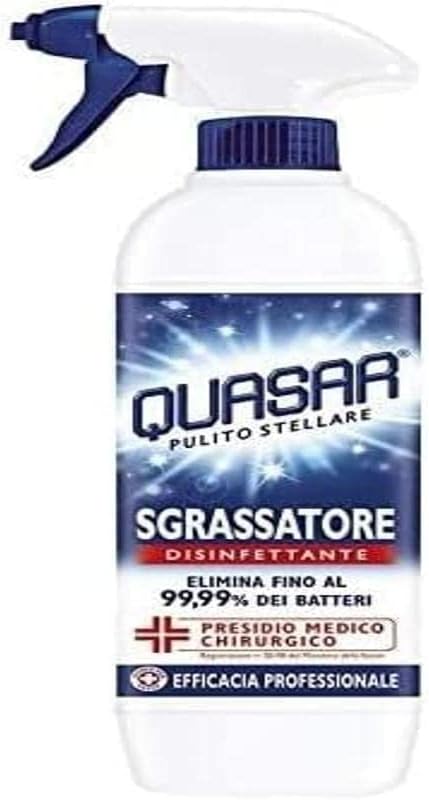 Quasar Sgrassatore Disinfettante Elimina Fino a 99,99% dei Batteri - 650 ml