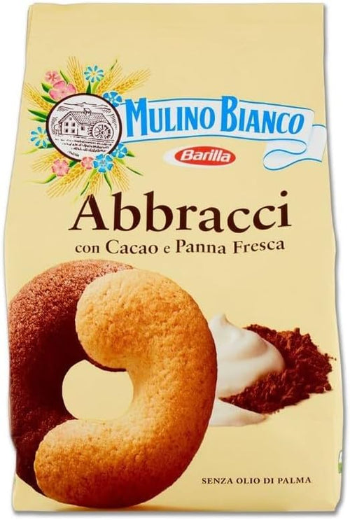 Mulino Bianco Abbracci Biscotti con Cacao e Panna Fresca 350g