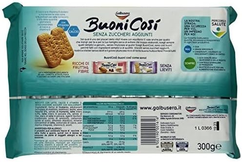 Galbusera Biscotto Buoni Cosi con Latte Intero e Farina Integrale, 300g, 300 grammo, 1