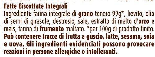 FETTE BISCOTTATE MULINO BIANCO INTEGRALI 6 X 630 GR