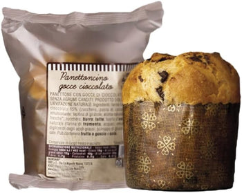 Mini Panettone Borsari Panettoncino con Gocce di Cioccolato In Flow Pack 30 x 100 g