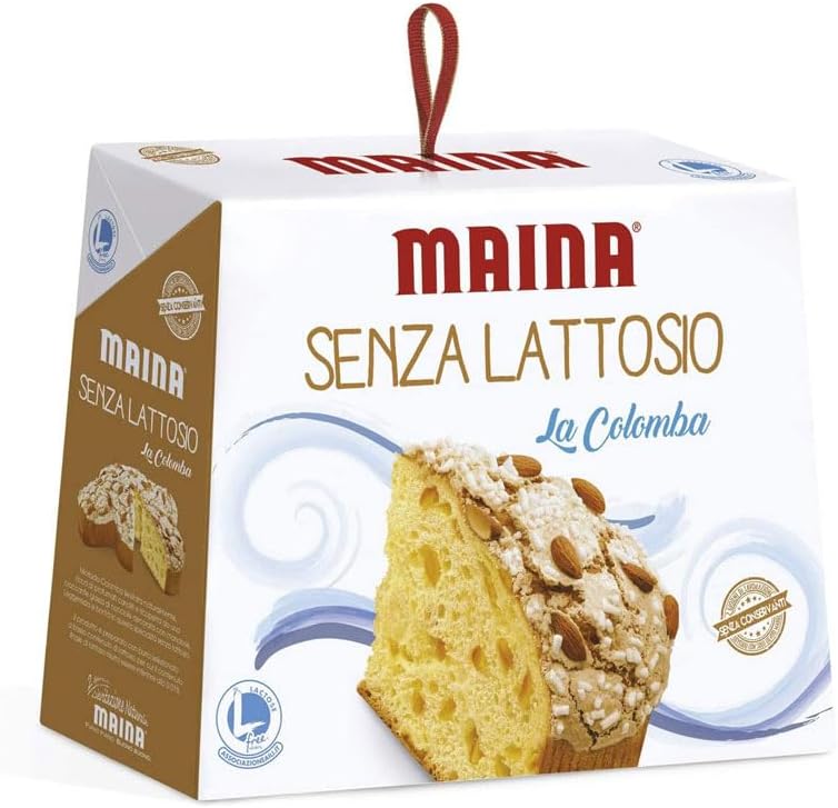 set Colombe Senza Lattosio Tradizionale 750g e con gocce di cioccolato 750g colomba pasquale per intolleranti 2 pz