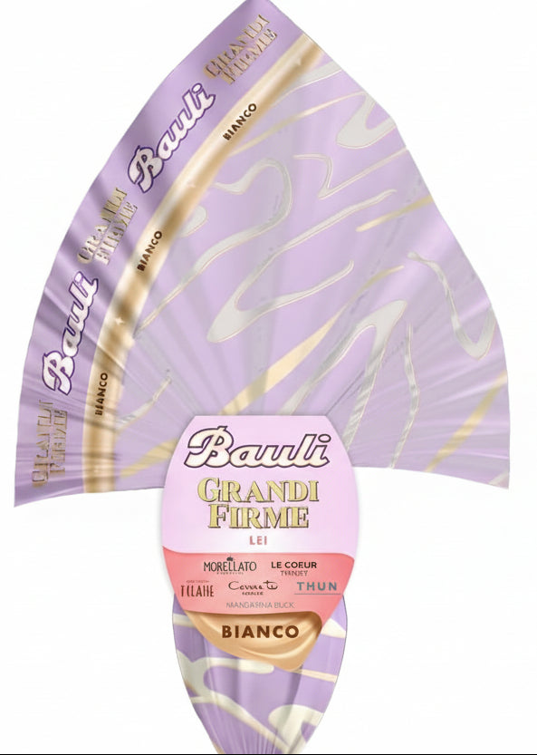 Bauli Grandi Firme LEI Uovo al CIOCCOLATO BIANCO e Raffinata Sorpresa 365g con Portachiavi Raspada® (Edizione Pasqua 2024)