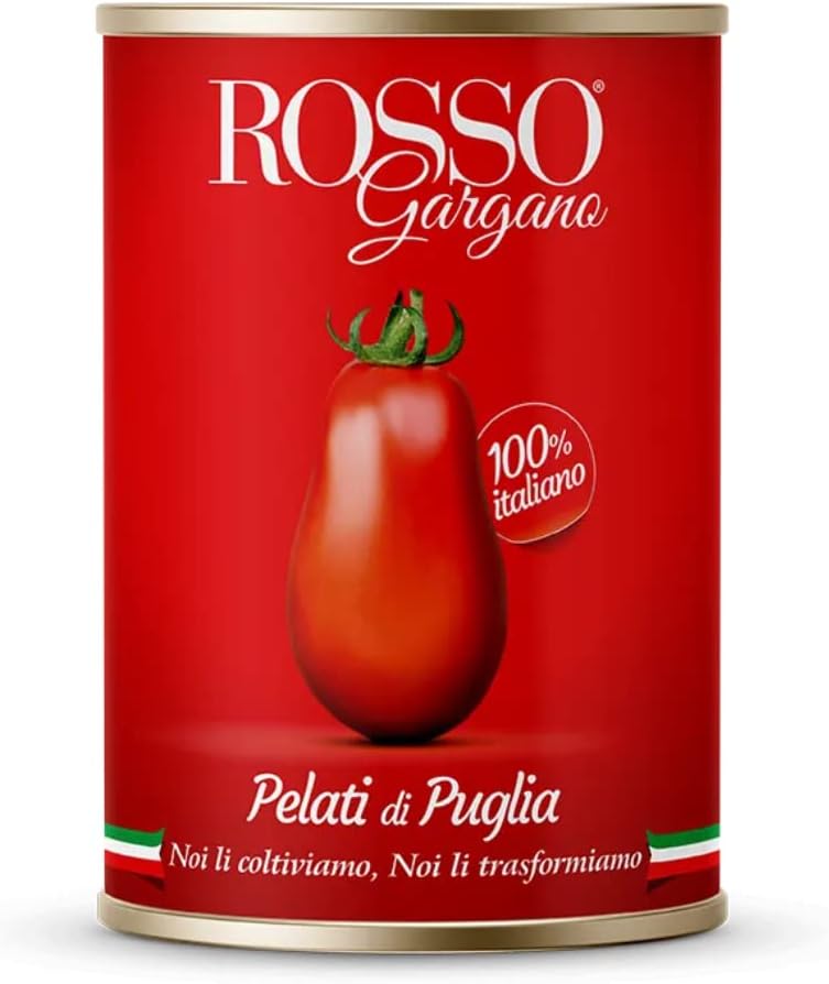Rosso Gargano Pomodori Pelati Di Puglia Italiani Barattolo Da 400 Grammi