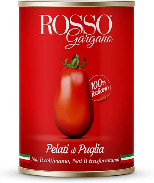 Rosso Gargano Pomodori Pelati Di Puglia Italiani Barattolo Da 400 Grammi