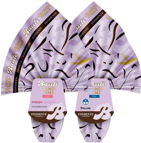 Bauli Uovo Grandi Firme, Cioccolato Fondente e al Latte, 210g, Edizione Lui e Lei (Lei, Cioccolato fondente)