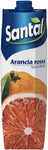 SANTAL 12 Confezioni succhi di frutta 100% succo tetra arance rosse 1l