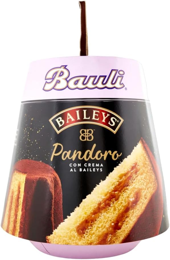 3X Bauli Pandoro Baileys Soffice Specialità con Crema al Liquore Baiyles e Cacao Zuccherato 750g [3 Pandori]