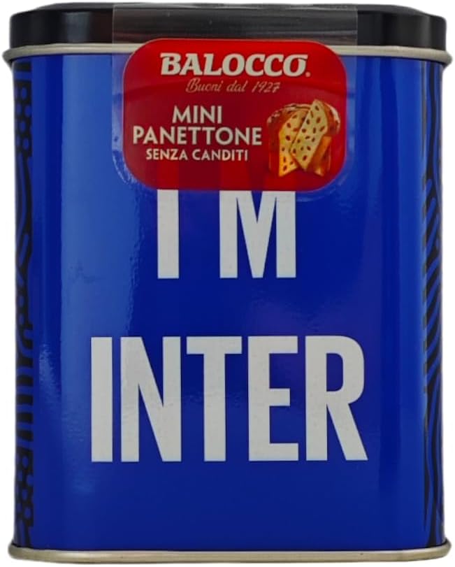 Balocco Inter (Edizione 2023) Mini Panettone con Uvetta e Senza Canditi 80g