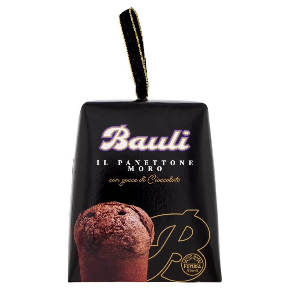 3X BauIi Mini Panettone Moro con Gocce di Cioccolato 90g