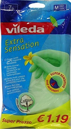 12 x VILEDA Guanti Extra Sensation Taglia M 2 PEZZI