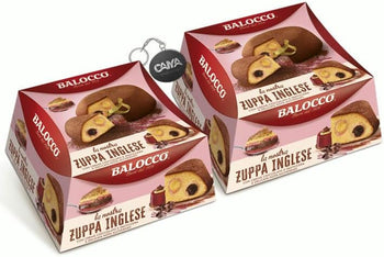 2X Balocco Zuppa Inglese con Crema Cioccolato e Pasticcera e Delicata Nota Alchermes 650g (2023)