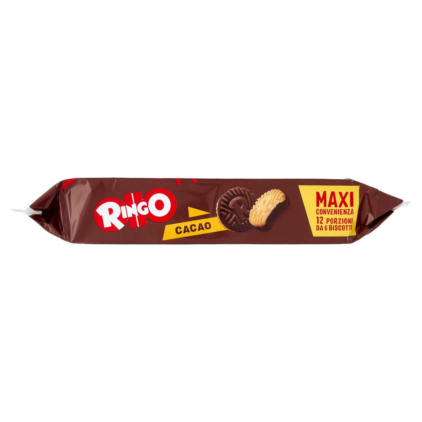 Pavesi Snack Ringo Cacao, Biscotti Farciti con Crema al Gusto Cioccolato
