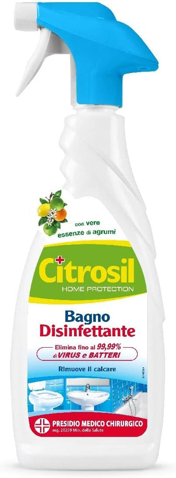 Citrosil Home Protection, Sgrassatore Bagno Disinfettante con Vere Essenze di Agrumi, 650 ml