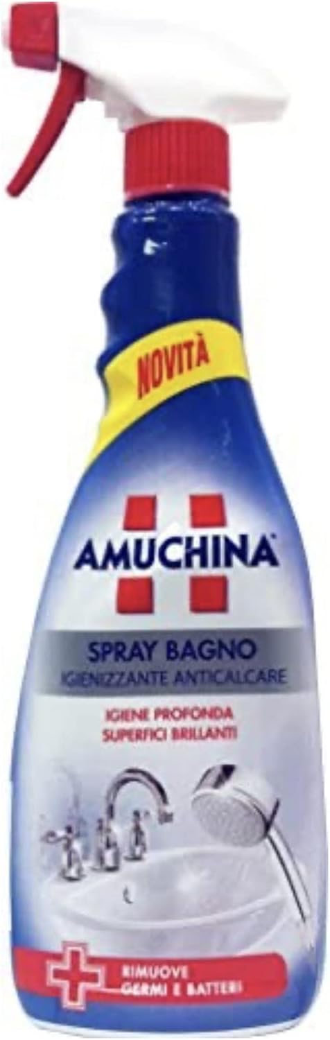 12 x AMUCHINA Bagno Spray Igienizzante Anticalcare 750 Ml