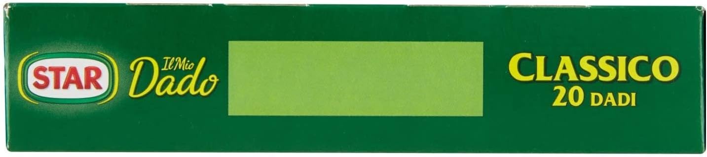 STAR Il Mio Dado Classico, Ricco di Sapore, Verdure e Olio Extravergine d'Oliva, 20 Dadi, 200gr, senza conservanti, senza lattosio e senza glutine. Ottimo insaporitore per ogni ricetta.