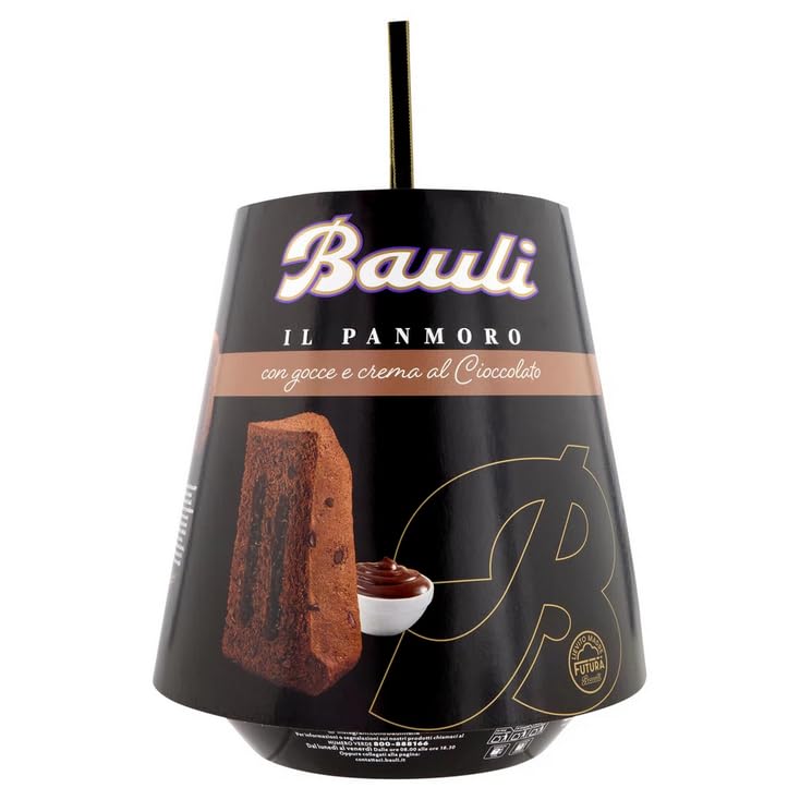 BauIi Panmoro Farcito Pandoro con Gocce e Crema al Cioccolato 750g