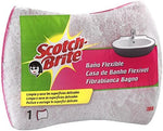 Scotch-Brite 5884 Abrasiva Bagno FIBRABIANCA Delicata 1 Spugna a Confezione, Bianco e Rosa, 3 Pezzi