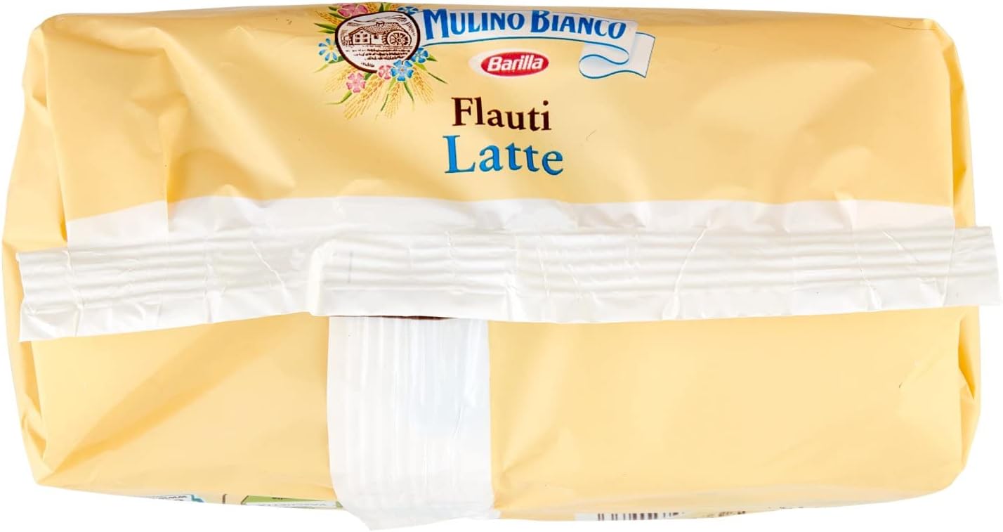 Mulino Bianco Merendine Flauti con Crema al Latte Fresco Italiano, Senza Olio di Palma, Confezione con 8 Flauti, 280 g