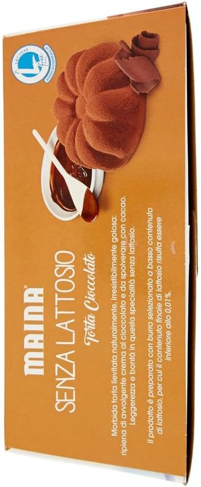 Maina Torta Cioccolato Farcita con Morbida con Crema al Cacao, Senza Lattosio 400g (PASQUA 2025)