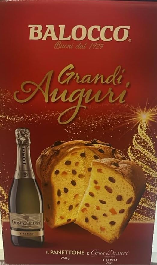 Balocco Grandi Auguri Panettone e Toso Vino Spumante Dolce 75 cl