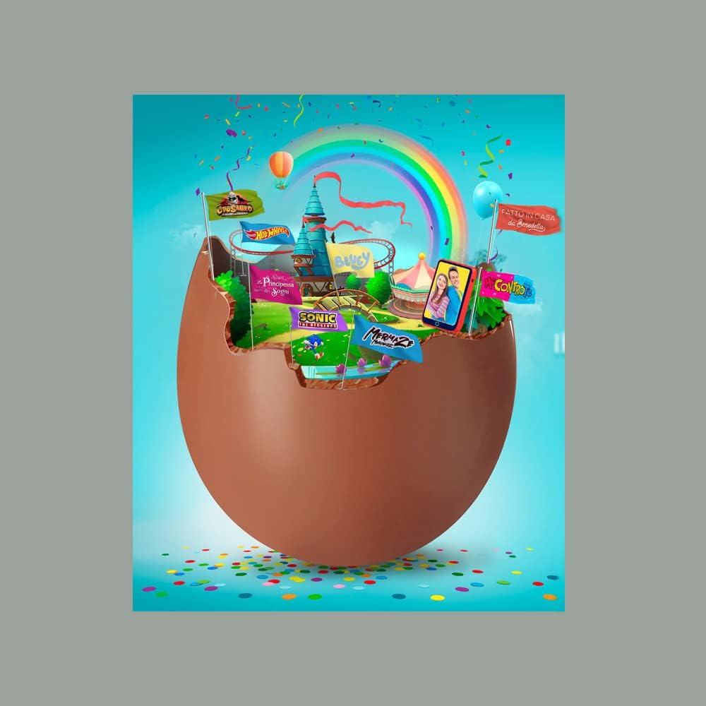 Lucgel Srl 1 Pz Uovo Cioccolato al Latte con Sorprese BLUEY da 220g anno 2023