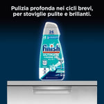 Finish Quantum +Igiene Gel, Gel Detersivo Per Lavastoviglie Liquido Raccomandato da Napisan, Multiazione, Fresh,26 Lavaggi, 560 ml