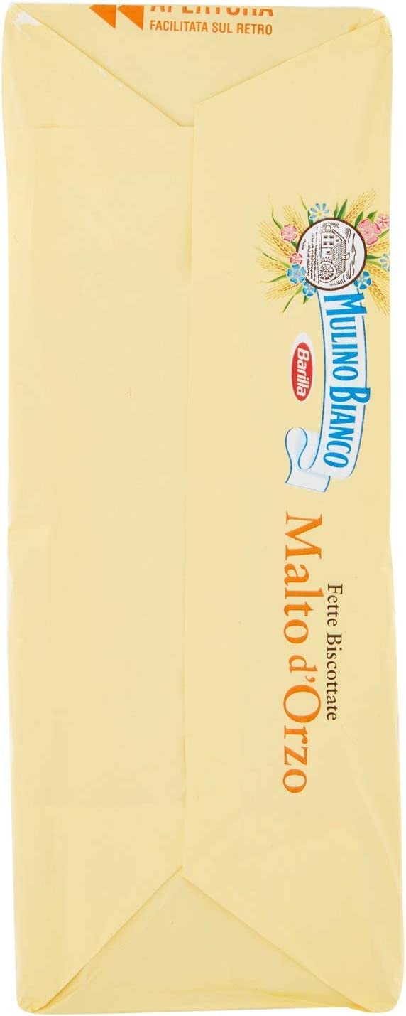 4X Mulino Bianco Fette Biscottate Malto d'Orzo Croccanti e con Farina di Frumento 315g [4 Confezione]