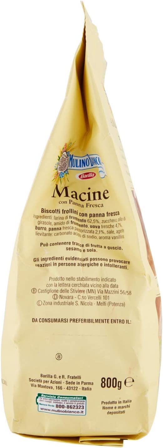 6 X Mulino Bianco Biscotti Macine 800 g Italia biscuits cookies dolci brioche