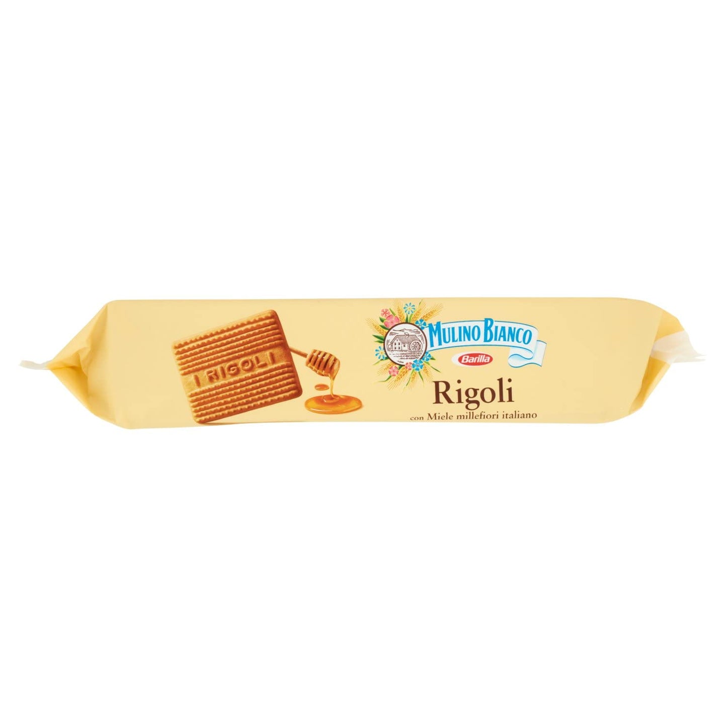 Mulino Bianco Biscotti Frollini Rigoli con Miele Italiano, Perfetti per la Colazione- 800 g (Confezione da 4)
