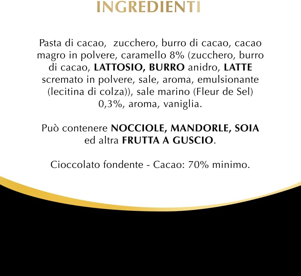 Lindt Excellence Passion Tavoletta di Cioccolato Fondente 70% Cacao con Caramello e Sale, formato 100g