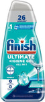 Finish Quantum +Igiene Gel, Gel Detersivo Per Lavastoviglie Liquido Raccomandato da Napisan, Multiazione, Fresh,26 Lavaggi, 560 ml