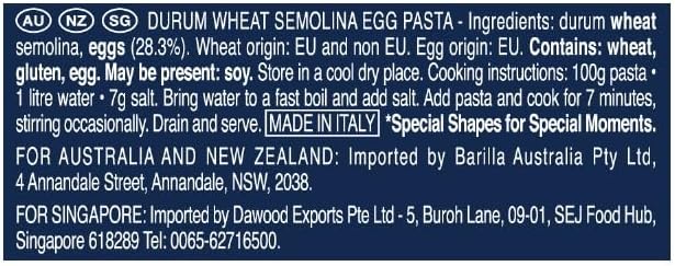 Barilla Pasta Le Emiliane Pappardelle all' Uovo, Pasta all' Uovo con 100% Uova Fresche Italiane, Sfoglia Ruvida e Corposa, Ideali con Ragù e Sughi Cremosi, 250 g