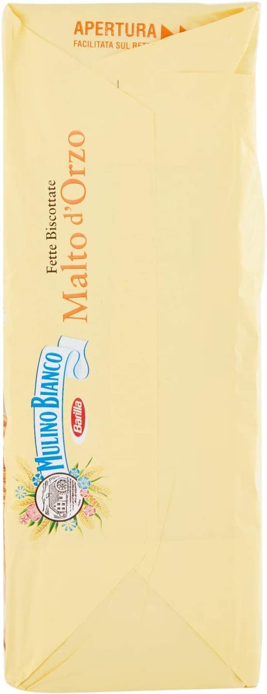 4X Mulino Bianco Fette Biscottate Malto d'Orzo Croccanti e con Farina di Frumento 315g [4 Confezione]