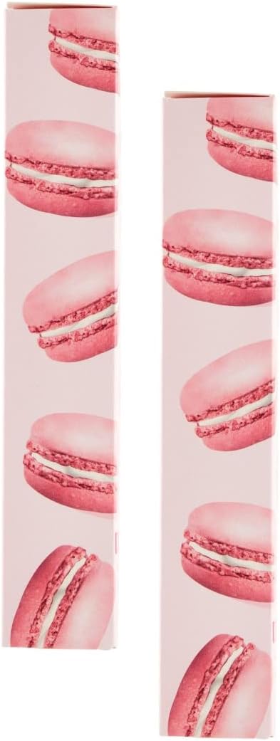 Cuorenero Macaron Gusto Fragola | Macaron Senza Glutine in Astuccio | Fragola Gusto Macaron | Biscotti alla Crema di Fragola - 2 Astucci x 3 Macaron Ognuno