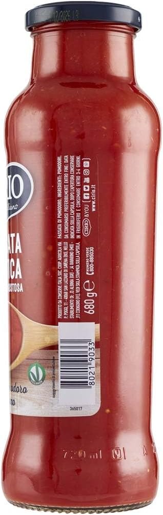 Cirio La Rustica Passata di Pomodoro, senza Glutine, Corposa e Gustosa, 680g