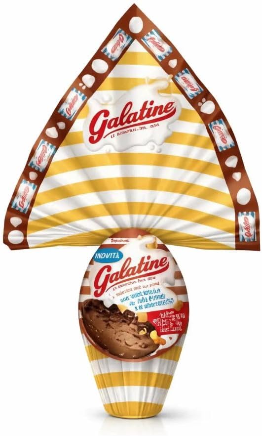 Sperlari Uovo di Pasqua Galatine con Granella di Biscotto, Cioccolato al Latte, 230g, con Sorpresa