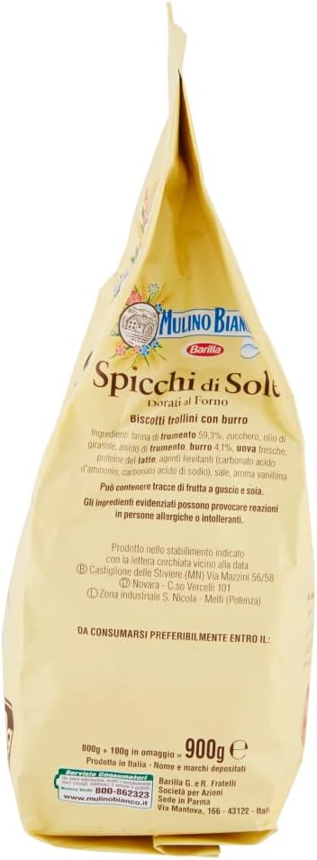 6x Mulino Bianco Spicchi di Sole Biscotti Italiani Biscotti 900g