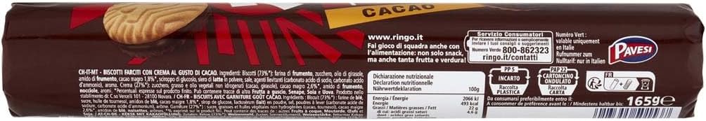 Pavesi Biscotti Ringo Cacao, 165g