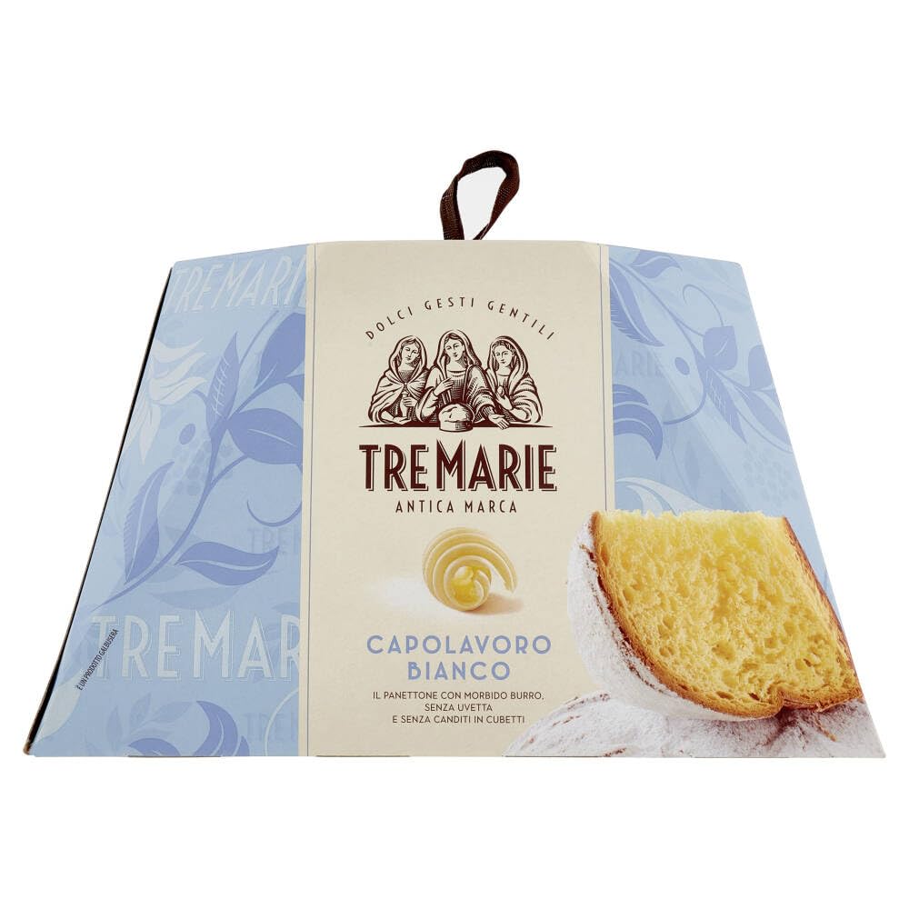 3X Tre Marie Capolavoro Bianco Panettone con Morbido Burro Senza Uvetta e Senza Canditi 800g (2024)