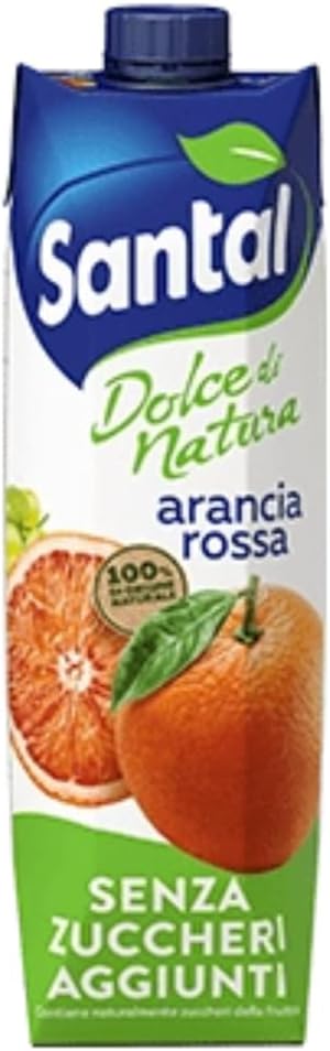 Santal Arancia Rossa Senza Zuccheri Aggiunti 1 Litro Confezione da 3 Brick