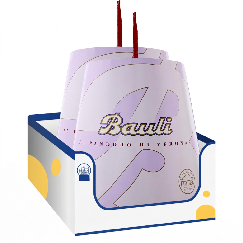 Bauli La Tradizione - Pandoro di Verona Dolce di Natale con Ingredienti Tradizionali e Qualità Eccellente del Made in Italy 1000g (2 pezzi)