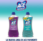 ACE Pavimenti Igienizzante Lavanda e Oli Essenziali - Senza Candeggina - Maxi Formato 1,3l, 1 pezzo