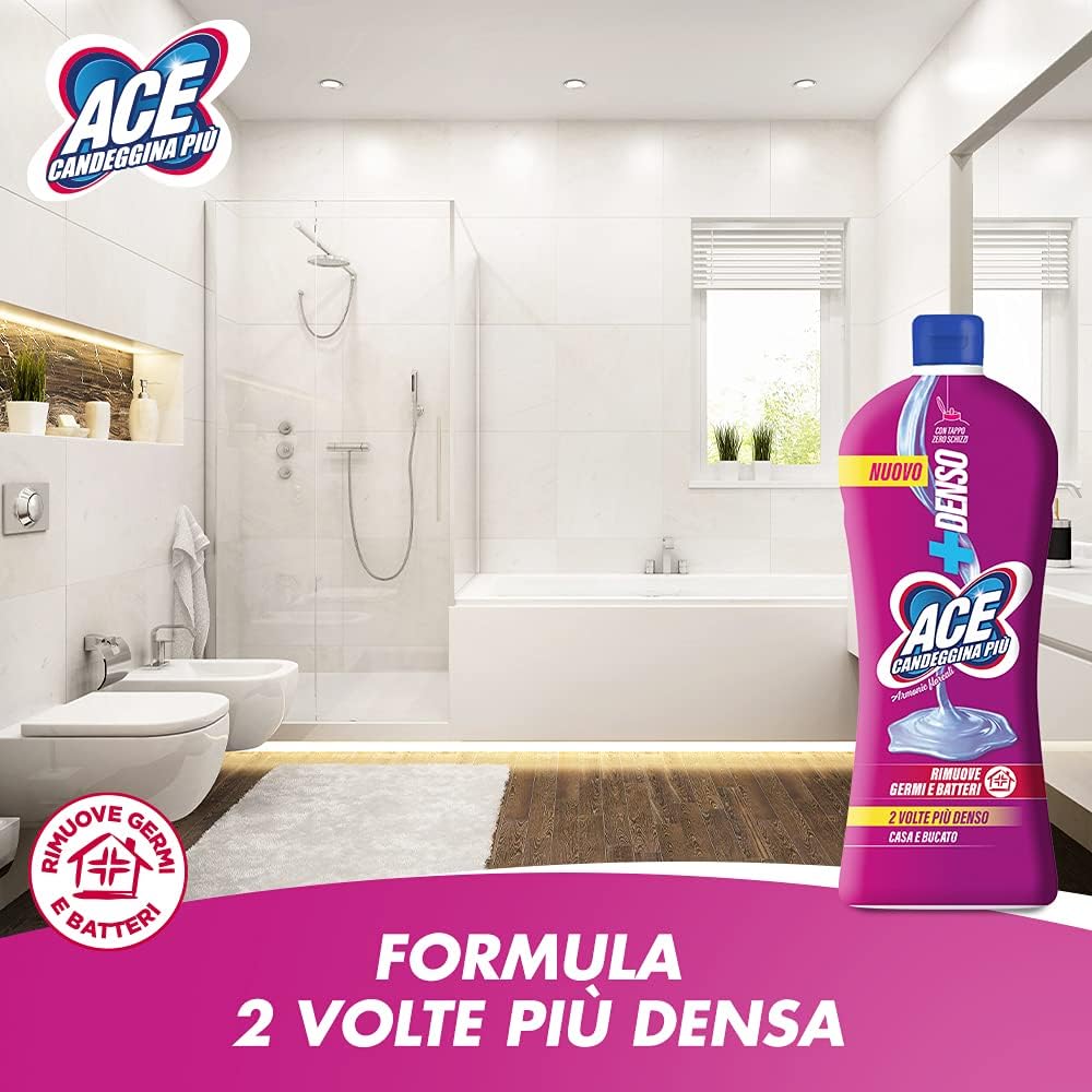 ACE Candeggina Più Denso Squeeze Aroma Floreale, Flacone da 1 litro