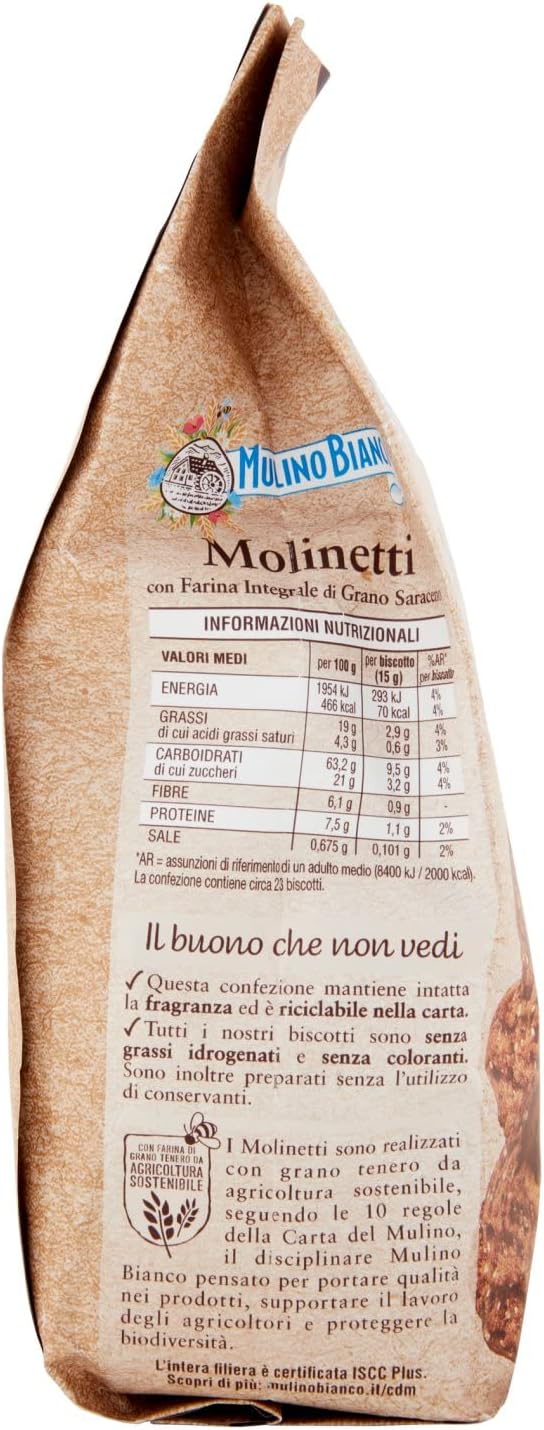 Mulino Bianco Biscotti Molinetti Di Grano Saraceno, 350g