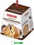 8 X Maina Panettone Il Cioccolotto – Dessert di Natale tradizionale italiano – Torta di Natale con fette di cioccolato 750g + portachiavi Beni Culinari
