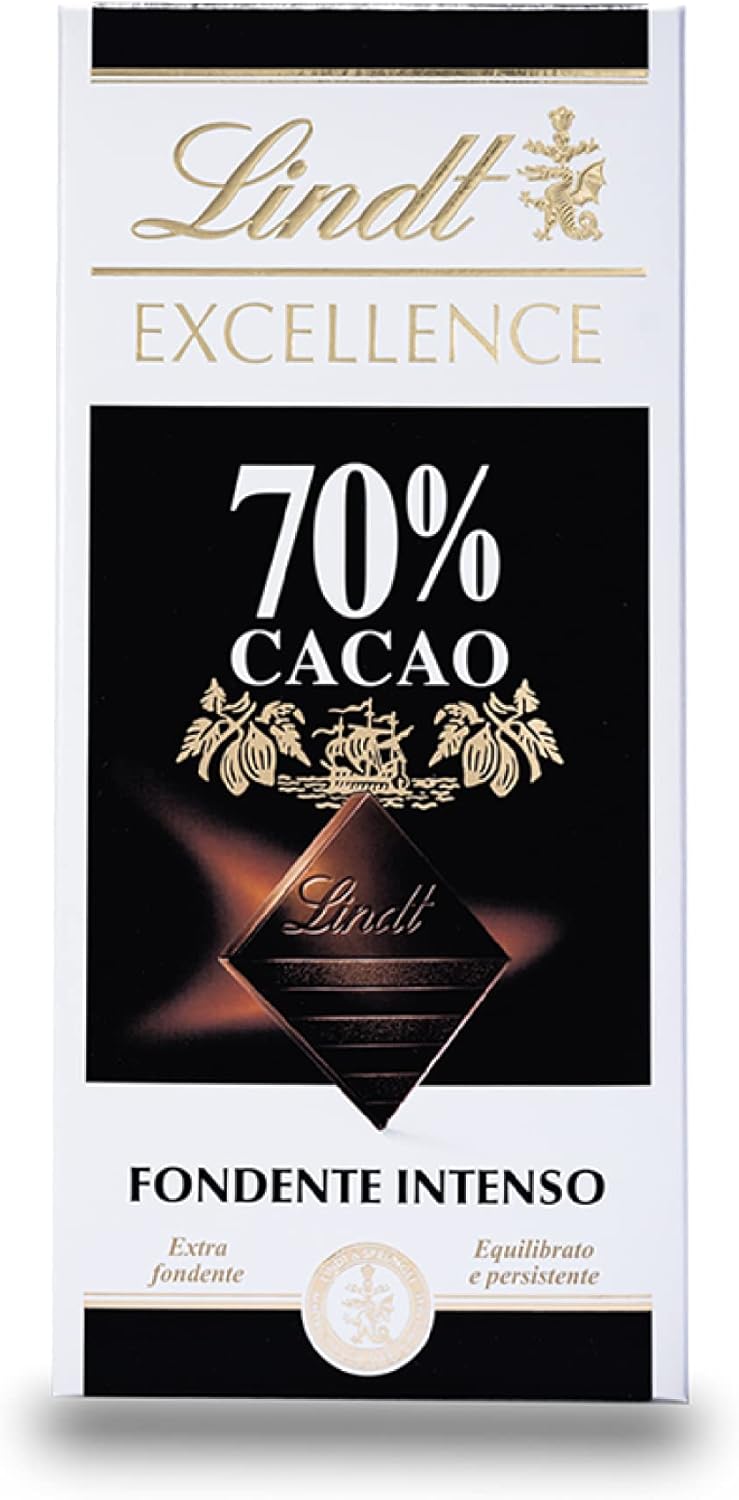 Lindt Excellence Tavoletta di Cioccolato Fondente 70% Cacao, 100g