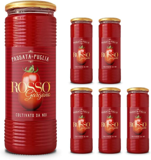 Passata di Pomodoro Di Puglia Rosso Gargano Tradizionale 6 bottiglie Da 690 Ml